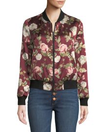 Alice   Olivia Lonnie Reversible Silk Bomber Jacket at Neiman Marcus